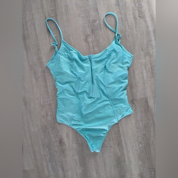 Body Glove Skyler Zip Front Seafoam Bathing Suit Swimsuit 1pc One Piece Swimwear - Picture 2 of 6